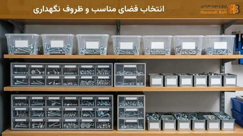 انتخاب فضای مناسب و ظروف نگهداری