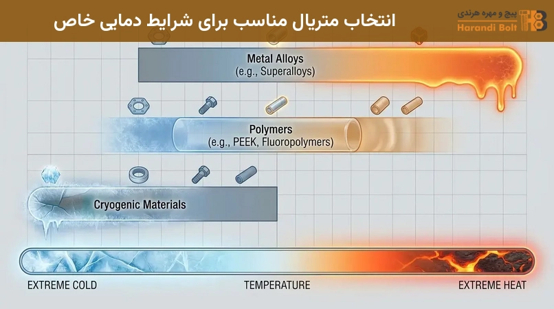 انتخاب متریال مناسب برای شرایط دمایی خاص