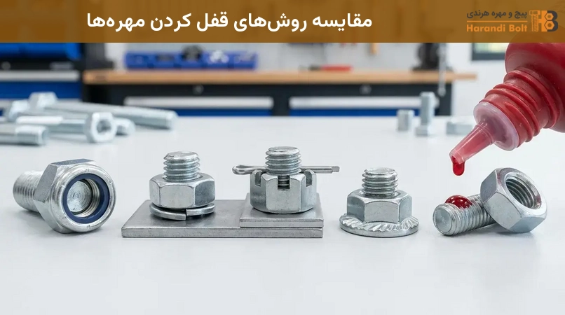 مقایسه روشهای قفل کردن مهرهها