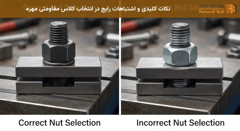 نکات کلیدی و اشتباهات رایج در انتخاب کلاس مقاومتی مهره