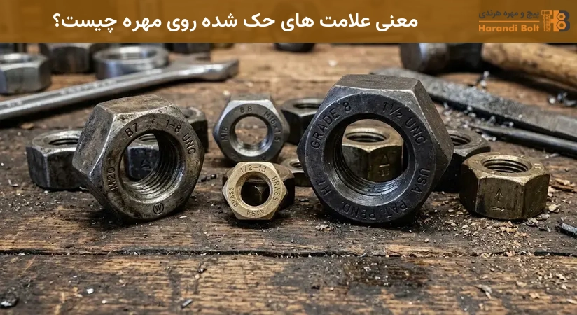 معنی علامت های حک شده روی مهره چیست؟